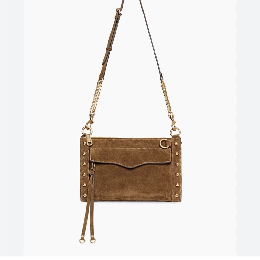 ✨Rebecca Minkoff MAB ( morning after bag) Crossbody - In Whiskey Brown Suede✨